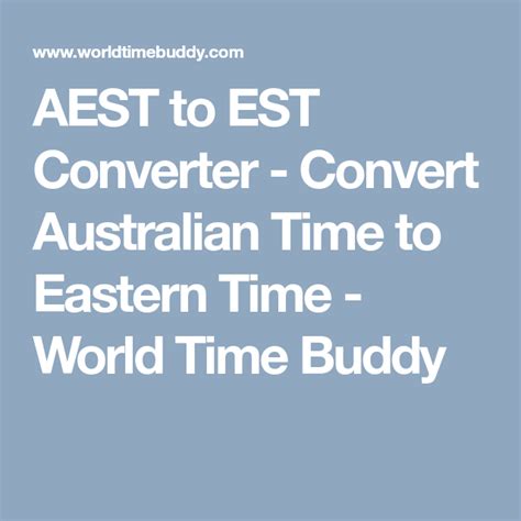 10am est to aest|EST to AEDT Converter .